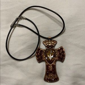B. B. Simon Swarovski Cross Necklace